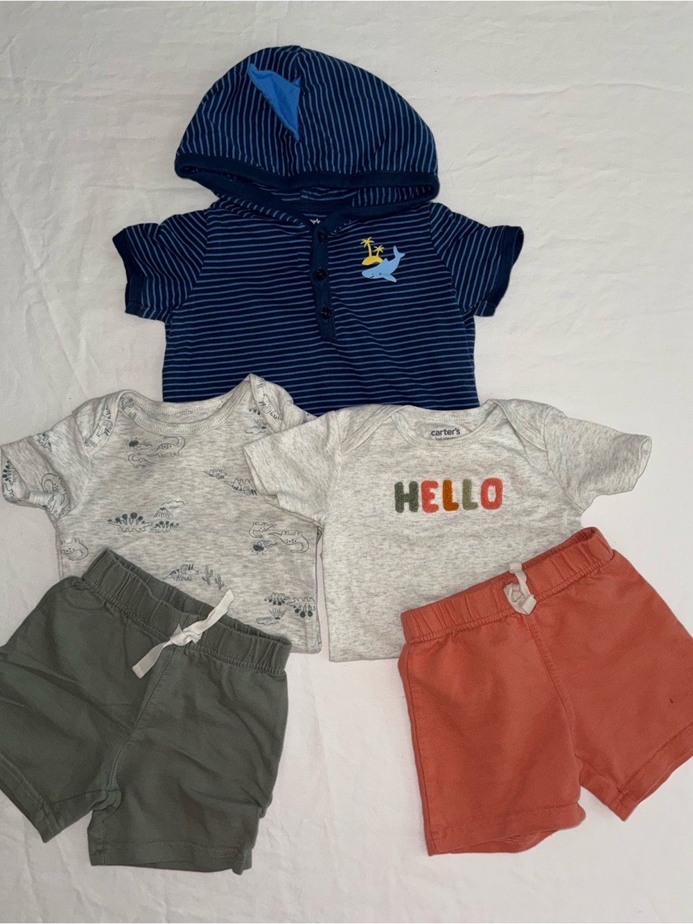 18 Months | 5 Piece Boy Summer Lot | shorts, bodysuit, romper
